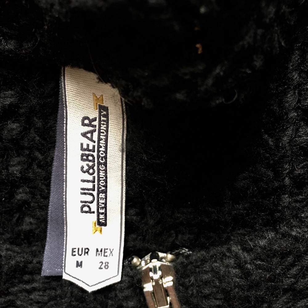 Pull&Bear Solid Black Sweater Jacket - image 5